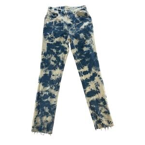 Levi's 721 High Rise Skinny Ankle Jeans Women's Size 26‎ Blue Tie Dye Denim